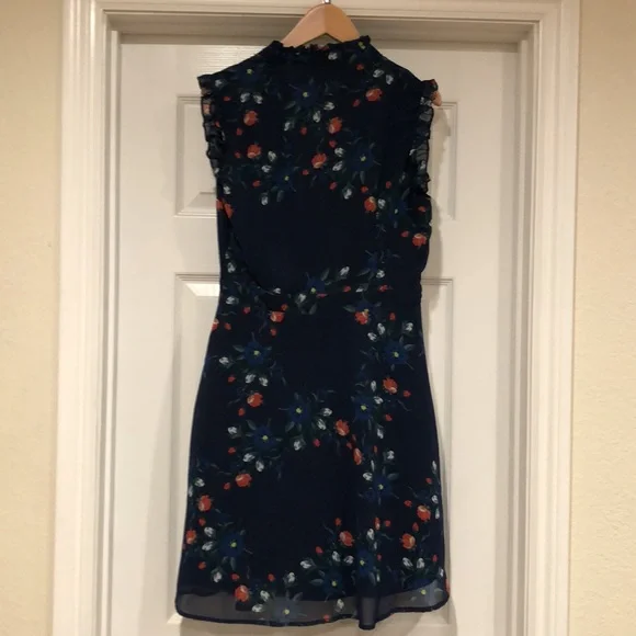 Lulus Floral Dark Navy Blue Midi Dress - Picture 9 of 14